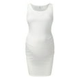 thumbnail image 6 of iOPQO White Dress Women Womens Maternity Casual Sleeveless Color Crew Neck Tanks Dress Pregnancy Bodycon Dresses Maternity Dress For Women White XXL, 6 of 6
