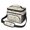 Dinosaur and Flower, variant on Dinosaur and Flower White Pattern Insulated Lunch Box for Women Men, Medium Leakproof Cooler Bag with Adjustable Strap, 10"x6.7"x8"