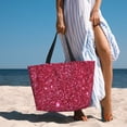 thumbnail image 6 of Balery Pink Glitter Beach Travel Bag - Water-Resistant, Large Capacity Lightweight Tote with 7 Pockets for Women and Men - Perfect for Beach, Pool, Gym, and Travel, 6 of 7