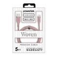 thumbnail image 3 of Liquipel Powertek USB-A to USB-C Woven Cable - Pink, 3 of 7