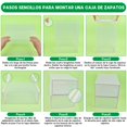 thumbnail image 4 of HOGESA Cajas de Zapatos Pl&aacute;stico, Paquete de 12 Cajas de Almacenamiento de Zapatos, 33.5x23x14cm, Hasta Talla 44, Zapatero Pl&aacute;stico Plegable y Apilable, Impermeable, Ventilaci&am, 4 of 9