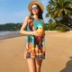 thumbnail image 3 of Balery Cool Camel Oasis Vibes Vestidos de verano para mujer con estampado: vestido holgado sin mangas, vestido playero informal y cómodo para días calurosos., 3 of 7