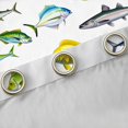 thumbnail image 4 of Manfei Colorful Sea Fish Blackout Curtains, Underwater Animal Curtains Pack of 2 (42x84 Each), White Blue, 4 of 6