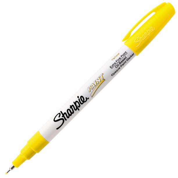 Sharpie Paint Marker Oil Based Extra Fine Point Yellow Box Of 12 Markers Walmart Com Walmart Com