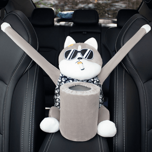 Caja de pañuelos Bote de basura creativo para automóvil Gafas de sol lindas Cubo de almacenamiento para automóvil colgante para perros Bolsa de basura Suministros para automóvil en el automóvil, caja del cajón del auto se pueden colgar suministros de decoración interior del automóvil oso de fresa Electrónica