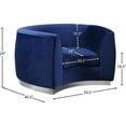 thumbnail image 6 of Meridian Furniture Julian Navy Velvet Chair, 6 of 8