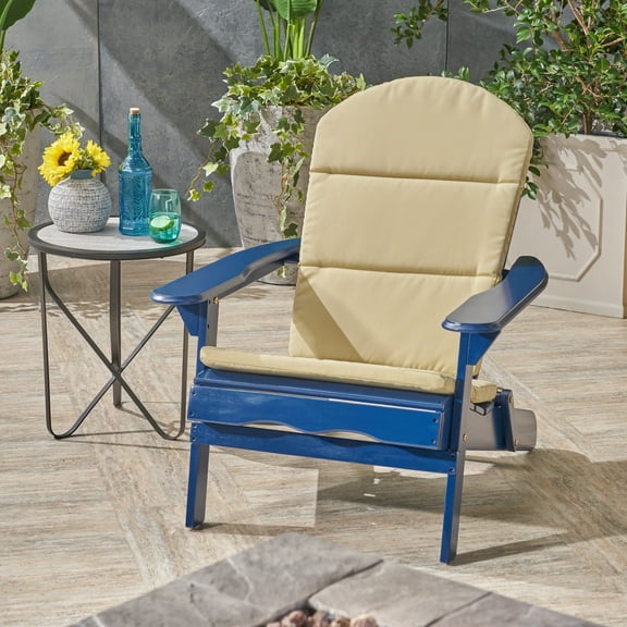 Noble House 48.25" x 22.25" Gray, Beige Adirondack Chair Cushion