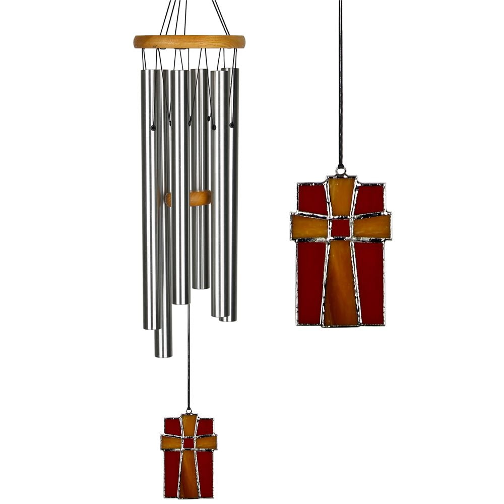 2 Set 6 Anodized Aluminum Tubular Bell Amazing Grace Tune Wind Chime Home Garden