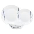 thumbnail image 2 of Vajilla Nuvo de Vidrio Opal de 12 Piezas para 4 Personas, Linea Azul Minimalista, 2 of 13