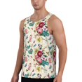 thumbnail image 2 of Easygdp Bird Butterfly Rose Men's Tank Top, Sleeveless Muscle T Shirts, Breathable, Quick-Dry, Loose for Gym, Running, Fitness - 3X-Large, 2 of 9