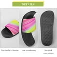 thumbnail image 7 of GZHJMY Stylish Slides for Women Men, Abstract Colorful with Rainbow Stripes Soft Flexible Slip-on Sandals Slippers, 7 of 7