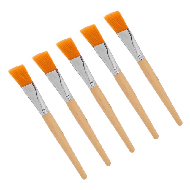 Cepillos Faciales, Mango De Madera, Cepillo Aplicador Facial De Maquillaje DIY, 5 Piezas Suaves Para La Cara ANGGREK Otros