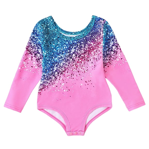 Zshosam Toddler Bathing Suit Girl Long Sleeve Girls Swimsuits Kids Bathing Suit One Piece Swimwear with UPF 50 Cute Size 5T 6T,(Pink 5-6 Years)