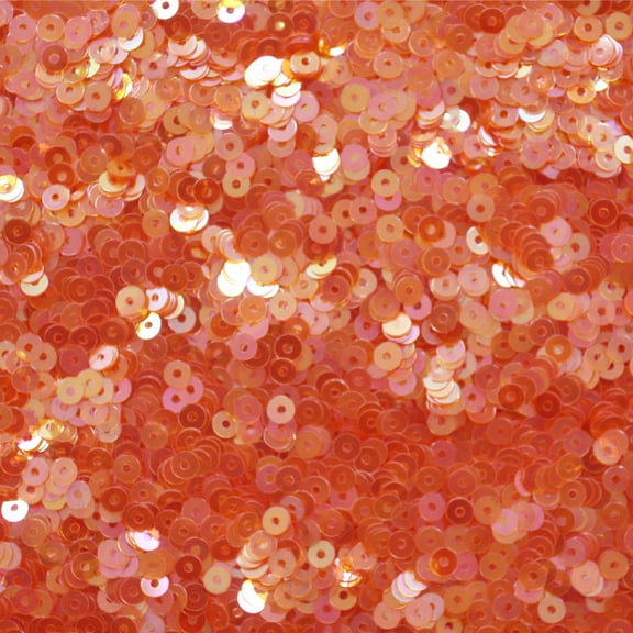 Coral Orange Pink Sequins 3mm Crystal Rainbow Iris Iridescent Made in USA