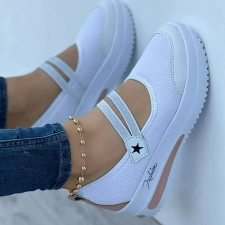 

Women‘s Platform Rocker Shoes Breathable Non-slip Slip-on Walking Shoes Casual Sneakers