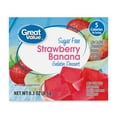 thumbnail image 2 of (6 pack) Great Value Sugar Free Strawberry Banana Gelatin Dessert, 0.3 oz, 2 of 9