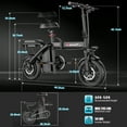 thumbnail image 4 of Misodo Z6 Electric Bike for Adults, Folding Electric Bike, 500W Motor, Up to 20 MPH and 25 Miles Long Range, 48V 10AH E Bike with Removable Battery, Electric Mini Bike, UL2849, 4 of 10