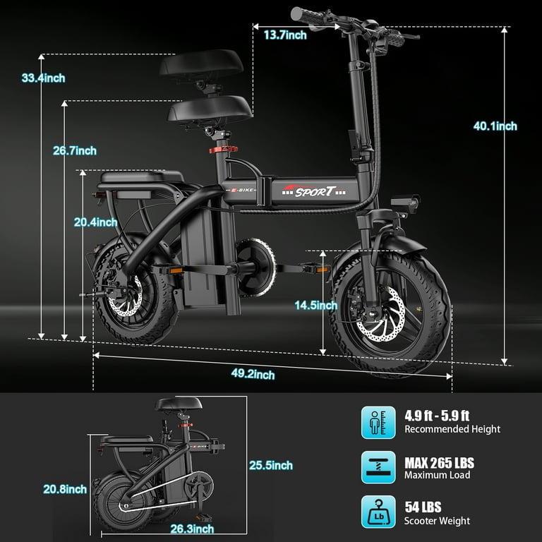 Misodo Z6 Electric Bike for Adults, Folding Electric Bike, 500W