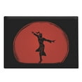 thumbnail image 1 of Kung Fu Cutting Board, Man Shows Powerful Karate Pose in Costume on Sun Look Round, Decorative Tempered Glass Cutting and Serving Board, in 3 Sizes, by Ambesonne, 1 of 2