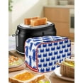 thumbnail image 5 of Crabs Toaster Cover 4 Slice, Ocean Blue Crabs Bread Maker Cover Toaster Dust Cover with Pockets, Dust-Proof Cover for Kitchen Small Appliance 12x11x8in, 5 of 5