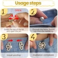 thumbnail image 3 of 8 Sets Pant Waist Tightener Topboutique Flower Jeans Button Pins Adjustable Waist Buckle No Sew Pants Clips Decorative Waist Buckles for Loose Jeans, Pants, Skirts, Sleeves, 4 Colors, 3 of 7