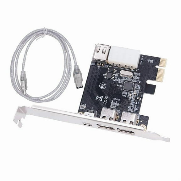 4 Port PCIE 1X to 1394 Video Capture Card with Firewire Adapter Desktop