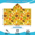 thumbnail image 2 of Cute Hedgehogs Animals Pattern Hooded Bath Towel，60"x35" for Ages 3 To 12 Kids, Quick Dry Lightweight Soft Microfiber Hood Beach Towel Cover Up for Kids, 2 of 7