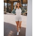 thumbnail image 6 of MINTREUS Women Rompers Short Sleeve V Neck Summer Casual Stretch Overalls Shorts Jumpsuit, 6 of 10