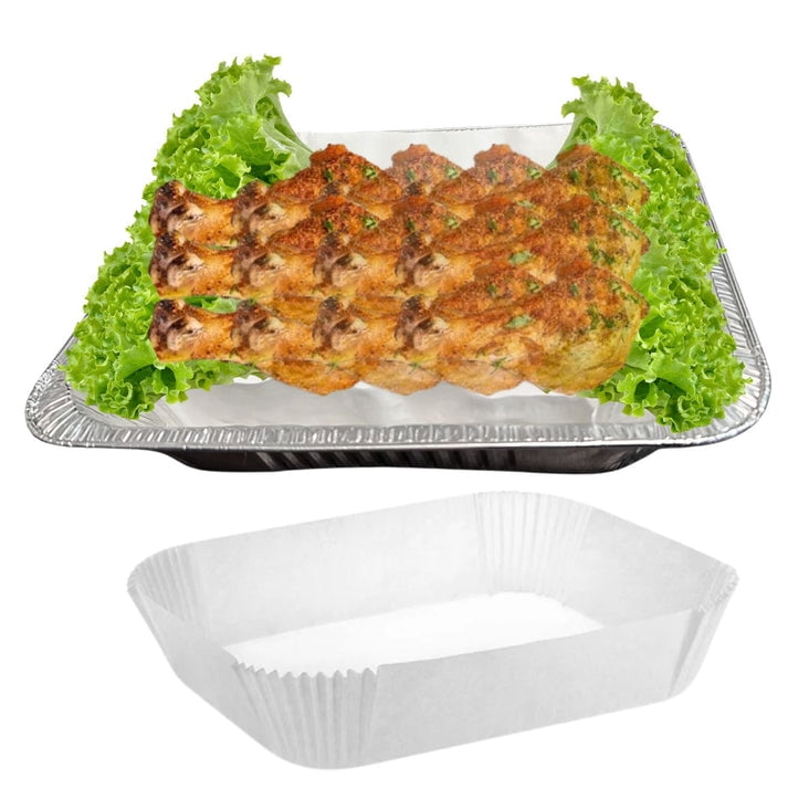 9.75" x 7.5" x 2.5" Parchment Liner for Half-Size Aluminum Pans – 30/ Pack:12 Packs