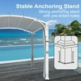thumbnail image 3 of COOS BAY 11 x 11 Outdoor Steel Arched White Pergola with Shade Canopy and Sidewall,Gray, 3 of 8