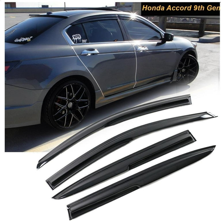 Xotic Tech JDM Mugen Style Window Deflector Tinted Sun Visors for