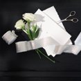 thumbnail image 4 of GERsome White Frayed Edges Ribbons for Christmas Tree Decor Wedding Bridal Bouquets Gifts Wrapping Crafts Holiday Decor 1.57" x 177" Shimmery Silk Satin Ribbons, 4 of 6