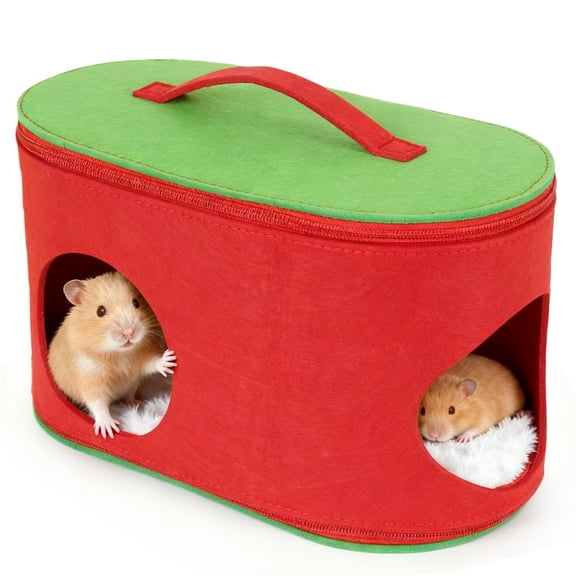 Guinea Pig Hideout, Large Cozy Bed, Warm Small Animal Cage House for Chinchilla, Hamster, Ferrets, Hedgehog, Rats and Other Small Pets