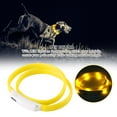 thumbnail image 4 of Collar para perro Bling Bling con luz recargable Por USB de silicona suave amarillo, 4 of 12