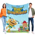 thumbnail image 1 of Henry, el Monstruo Cariñoso anti-pilling, suave, ligera, esponjosa y acogedora de lujo para hogar y cocina – Perfecta para niños y adultos,50X70cm, 1 of 6