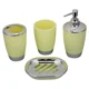 thumbnail image 1 of Nvzi Juego de baño amarillo, juego de accesorios de baño, 4 piezas, juego de baño de plástico, 1 of 5