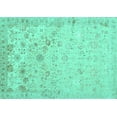 thumbnail image 1 of Ahgly Company Indoor Rectangle Abstract Turquoise Blue Contemporary Area Rugs, 2' x 3', 1 of 4