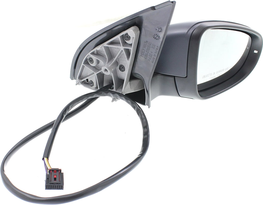 Mirror Compatible With 2010-2014 Volkswagen GTI 2012-2013 Golf R Right Passenger Side Heated In-housing Signal Light Paintable Kool-Vue