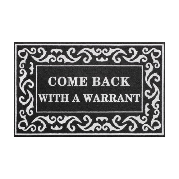 Door Mats Welcome Mat Come Back with A Warrant Doormats Outdoor Indoor with Non Rubber Backing Durable Easy to Clean Entrance Funny Mat for Home Farmhouse Patio Front Door Mats