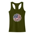 thumbnail image 4 of clear Usmixi Womens Tank Tops 4th July Loose Fit Fashion Independence Day Patriotic Shirts Vest Summer Trendy Sunflower American Flag Print Crewneck Sleeveless Shirts Blouse Army Green XXL, 4 of 4