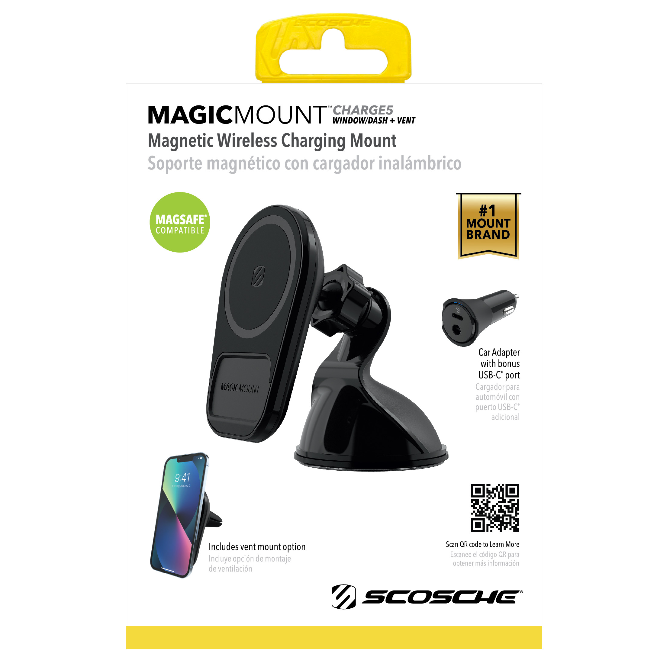 Scosche MagicMount 15W Wireless Charging Car Mount photo 8