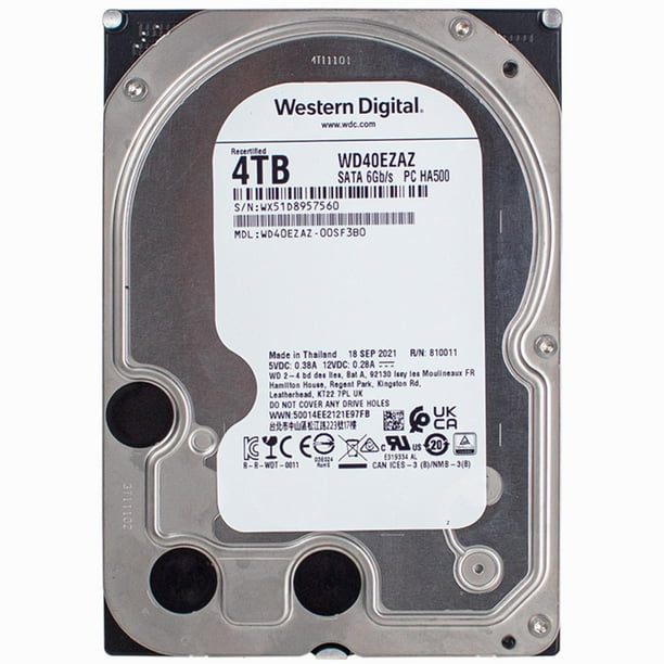 Disco Duro Interno 4TB Western Digital 3.5 5400RPM Blue Reacondicionado