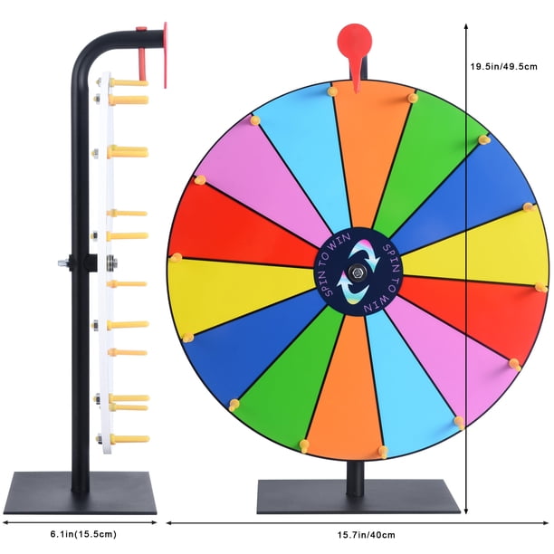 LRMBKM Roue de Prix Robuste de 16 Pouces, Roue Tournante Modifiable par Couleur avec 14 Fentes, Marqueur Effaçable à Sec et Gomme, Parfaite pour le Jeu de Tournée de Fortune, Carnaval, Engageant LRMBKM Roue de Prix Robuste de 16 Pouces, Roue Tournante Modifiable par Couleur avec 14 Fentes, Marqueur Effaçable à Sec et Gomme, Parfaite pour le Jeu de Tournée de Fortune, Carnaval, Engageant