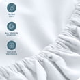 thumbnail image 3 of Bare Home Luxury 1800 Collection Fitted Sheet, Dual Side Pockets, Deep Pocket, Full, White, 3 of 9
