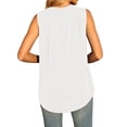 thumbnail image 4 of Beach Vacation Clothes for Women Cleavage Tops for Women Chambray Top Top Thick Strap Band 13 Memory Girl Crop Tops Cute Summer Design Your Own Sock Cowl Neck Summer White XL, 4 of 7
