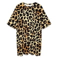 thumbnail image 3 of Leopard Pattern Sleepshirts For Sleeping Travels Loose Sleepdress Pajama Dress Soft Nightdress Sleepwear, 3 of 7