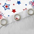 thumbnail image 4 of Manfei Fireworks Stars Kitchen Curtains, 4th of July Black Out Curtains Pack of 2 (42x63 Each), Red White Blue, 4 of 6
