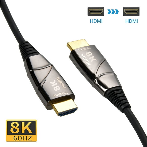 ACCL 60Ft AOC Fiber Optic HDMI Cable 8K/60Hz 48Gbps (anti-static bags), 1 Pack