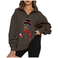 thumbnail image 2 of Essentials Hoodie Women Quarter Zip Pullover Sweatshirts Winter Tops Turndown Collar Sweatshirt Womens Sweaters Dressy Casual Long Sleeve Shirts Trendy Fall Tops with Pocket, 2 of 5