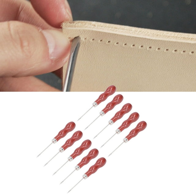 10 Pcs Poignée en Bois Forme de Châle Gourde Perçage Outil de Réparation de Couture